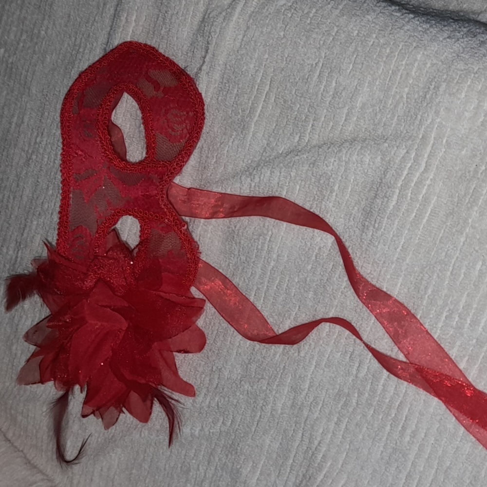 Red Masquerade Face Mask